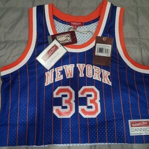 Women's New York Knicks Patrick Ewing Mitchell & Ness x DANNIJO Royal Fashion...